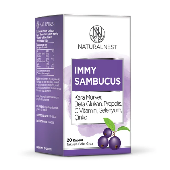 Naturalnest Immy Sambucus Takviye Edici Gıda 20 Kapsül ürün görseli