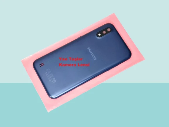Tkgz - Samsung Galaxy A01 FULL KASA Arka Kapak Batarya Kapağı - MAVİ ürün görseli 1