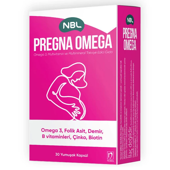 NBL Pregna Omega3,Multivitamin ve Multimineral 30 Yumuşak Kapsül ürün görseli