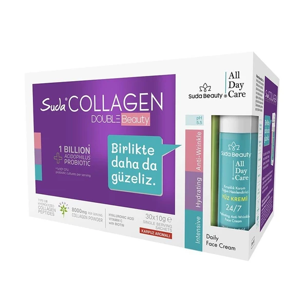 Suda Collagen Double Beauty Kolajen Karpuz Aromalı 30x10gr ürün görseli