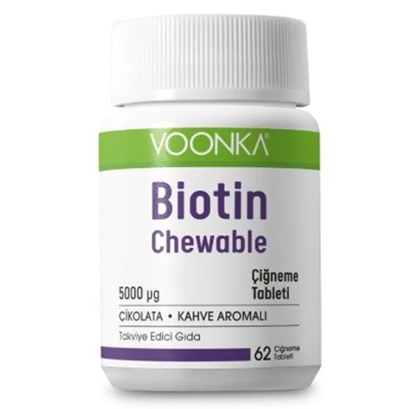 Voonka Biotin Chewable Takviye Edici Gıda 62 Tablet ürün görseli