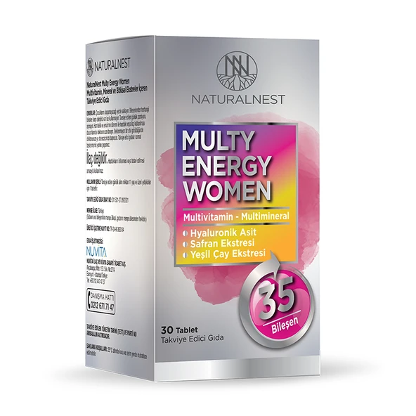 Naturalnest Multy Energy Women Takviye Edici Gıda 30 Tablet ürün görseli
