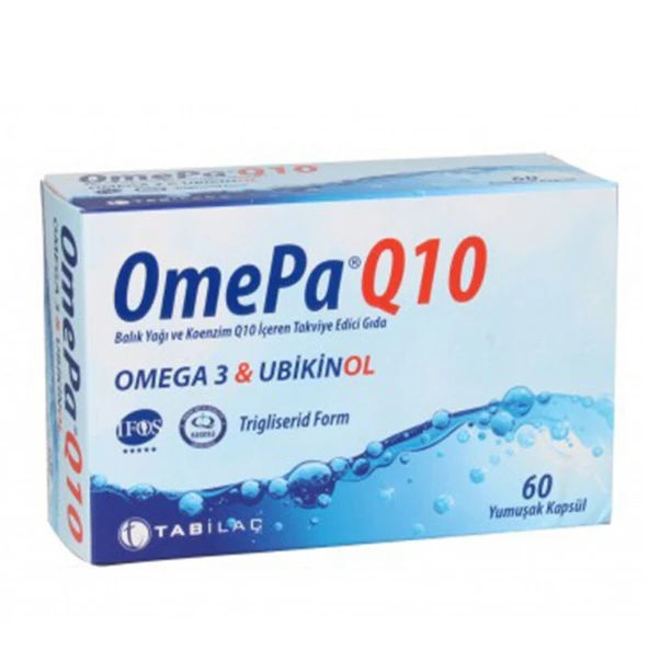 Omepa-Q10 Omega3 Ubiquinol Takviye Edici Gıda 60 Kapsül ürün görseli