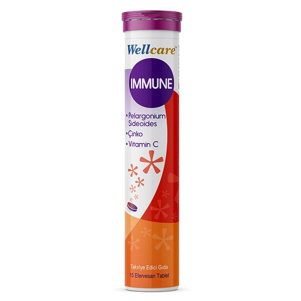 Wellcare Immune Takviye Edici Gıda Efervesan 15 Tablet ürün görseli