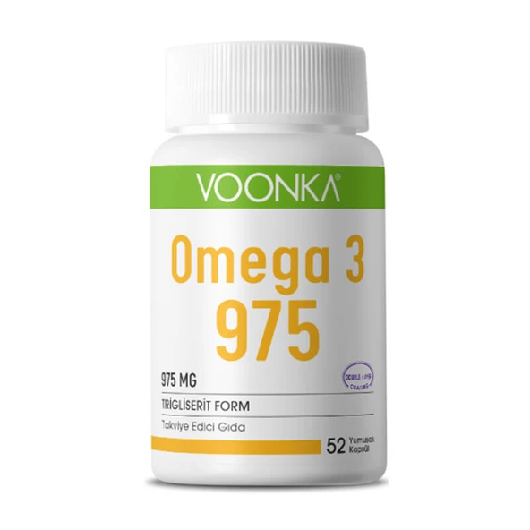 Voonka Omega 3 975 Takviye Edici Gıda 52 Yumuşak Kapsül ürün görseli