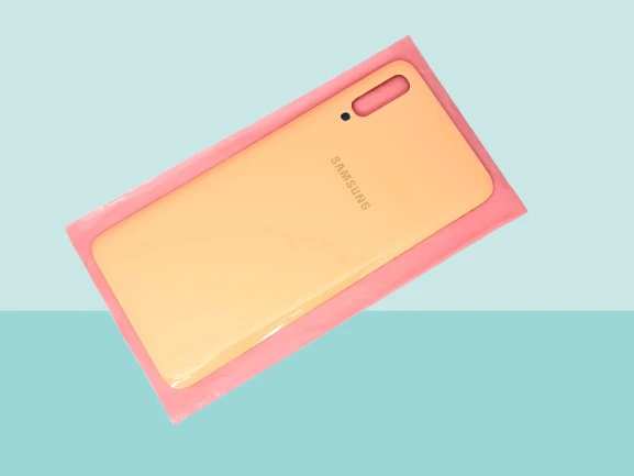Tkgz - Samsung Galaxy A70 A 705 Arka Kapak Batarya Kapağı - TURUNCU ürün görseli 1