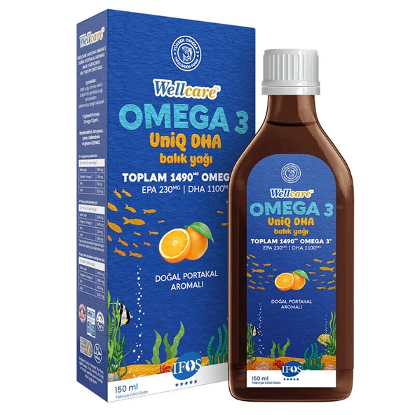 Wellcare Omega 3 Portakal Aromalı Balık Yağı 150 ml ürün görseli