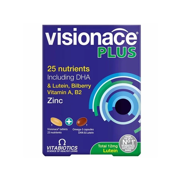 Vitabiotics Visionace Plus 28 Tablet ve 28 Kapsül ürün görseli