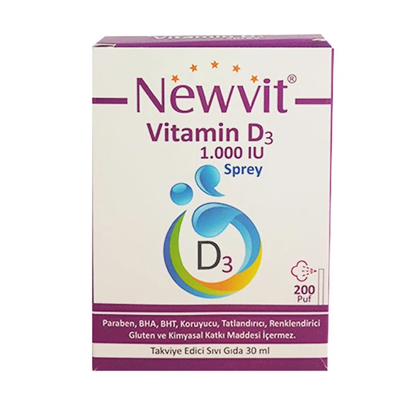 Newvit Vitamin D3 1000 iu Sprey 30 ml ürün görseli