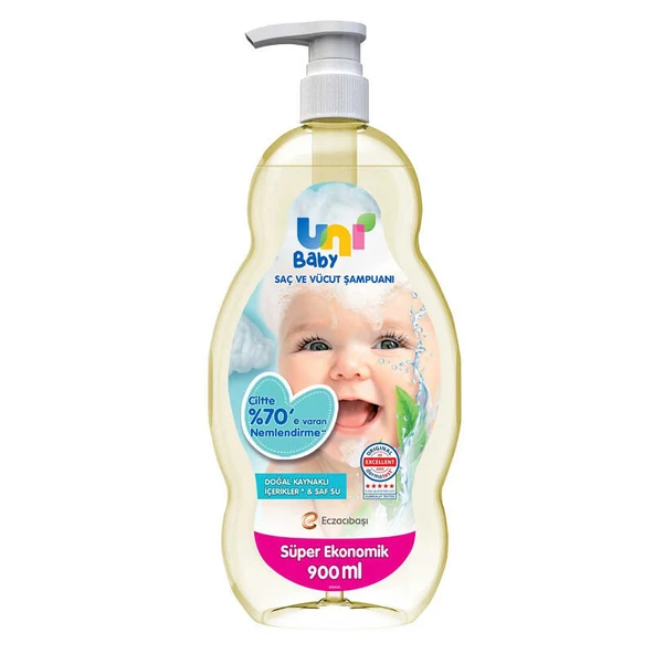 Uni Baby Saç ve Vücut Şampuanı 900 ml ürün görseli