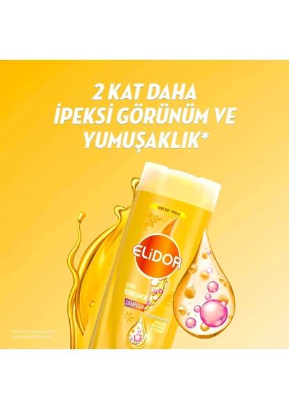 Elidor Superblend Saç Bakım Şampuanı İpeksi Yumuşaklık Argan Yağı İpek Proteini C Vitamini 400 ml x3 - 3