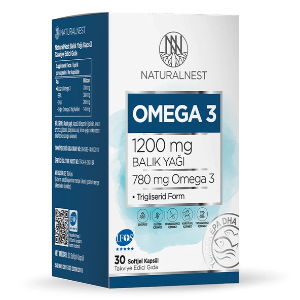Naturalnest Omega 3 1200 Mg 30 Kapsül ürün görseli