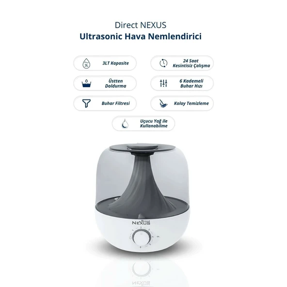 Direct Nexus Buhar Makinesi Oda Nemlendiricisi 3 L - 1