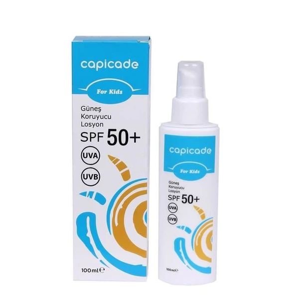 Capicade Güneş Koruyucu Losyon 100ml SPF+50 - KIDS Çocuklar için ürün görseli