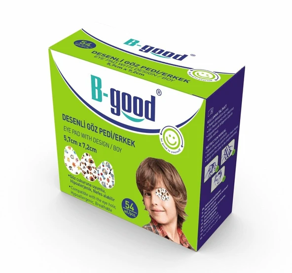 BGood Desenli Göz Pedi – Erkek 5,7cm x 7,2cm (54 Adet) ürün görseli