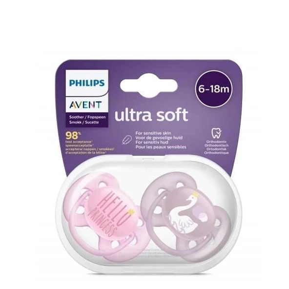 Avent 22302 Ultra Soft Emzik 6-18 Ay Kız - 1