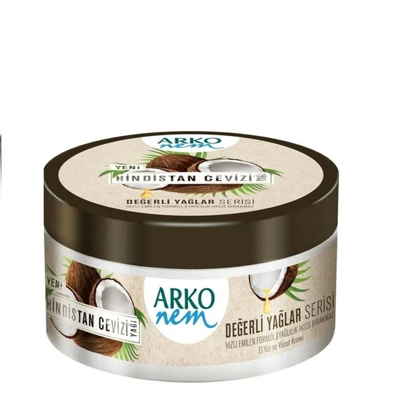 Arko Nem Değerli Yağlar Kremi Hindistan Cevizi 250 ml - 1