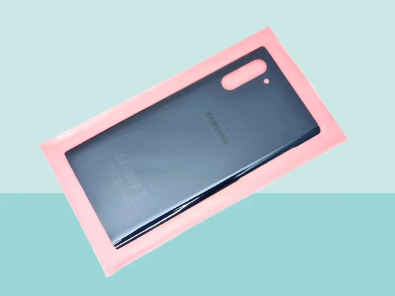 Tkgz - Samsung Galaxy NOTE 10 Arka Kapak Batarya Kapağı -  SİYAH ürün görseli