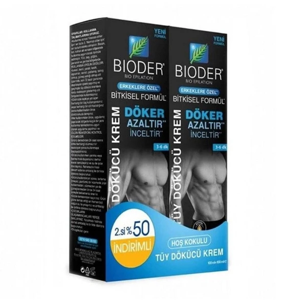 Bioder Tüy Dökücü Krem Erkek 100 Ml + 2.cisi İndirimli - 1