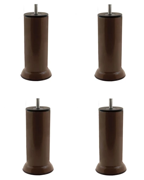 Mobilya Kanepe Baza Koltuk Çekyat Yükseltme Ayağı Kalın Diş M10 kahverengi Plastik 15 Cm 4 Adet ürün görseli