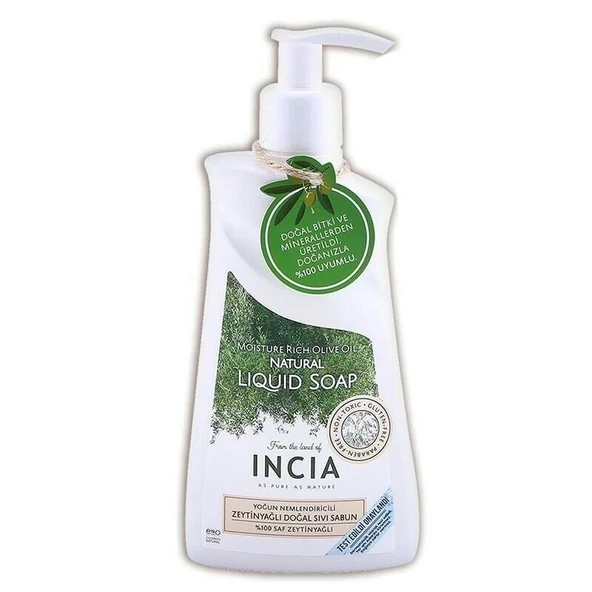 Incıa Yoğun Nemlendiricili Zeytinyağlı Doğal Sıvı Sabun 250 ml - 1