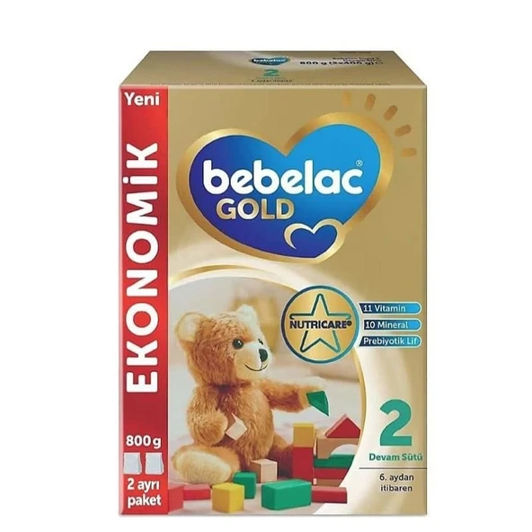 Bebelac Gold 2 Bebek Devam Sütü 800gr - 1