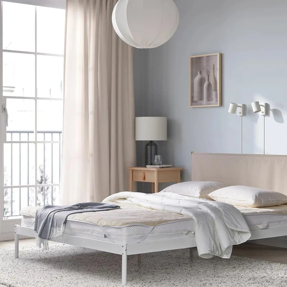 Sinada Home %100 Pamuk Kumaş ile Nefes Alabilen Elyaf Dolgulu Tek ve Çift Kişilik Yatak Pedi