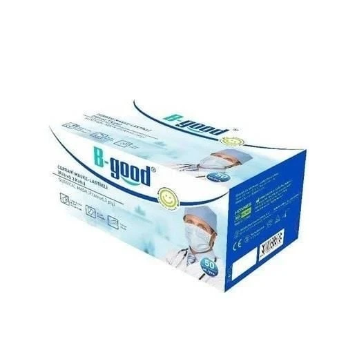 BGood Cerrahi Maske-Lastikli 3 Kat Tek Halinde 50 Adet - 1