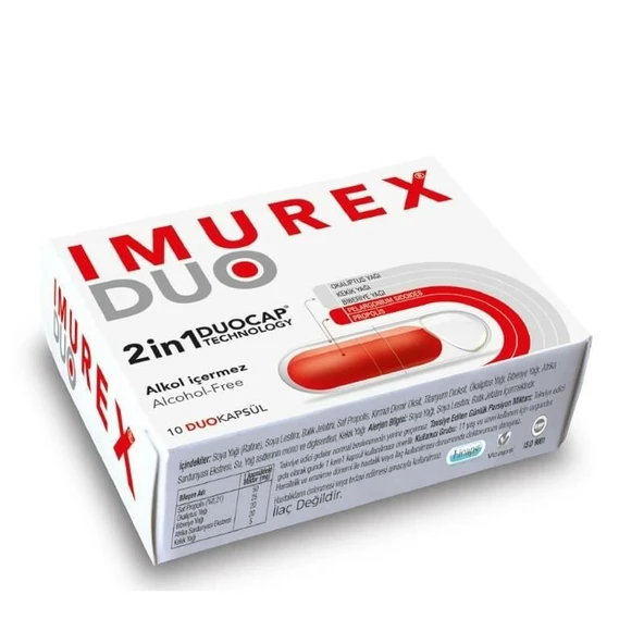 Imurex Duo Palergonium, Propolis, Biberiye Yağı,Kekik Yağı, Ökaliptus Yağı 10 Kapsül ürün görseli