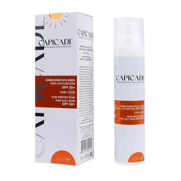 Capicade SPF50+ Güneş Koruyucu Krem 100 ml - Düzensiz ve Yağlı Ciltler ürün görseli