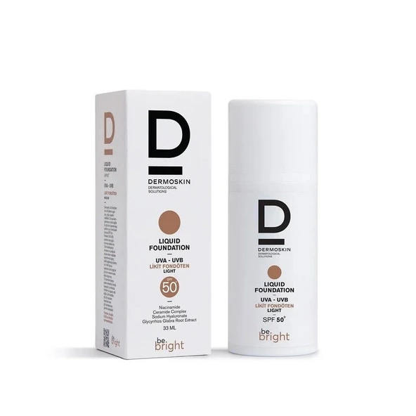 Dermoskin Be Bright SPF50+ Likit Fondöten 33ml - Light - 1