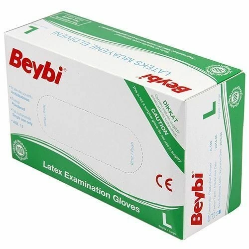 Beybi Muayene Eldiveni Pudralı Large 100'lü ürün görseli