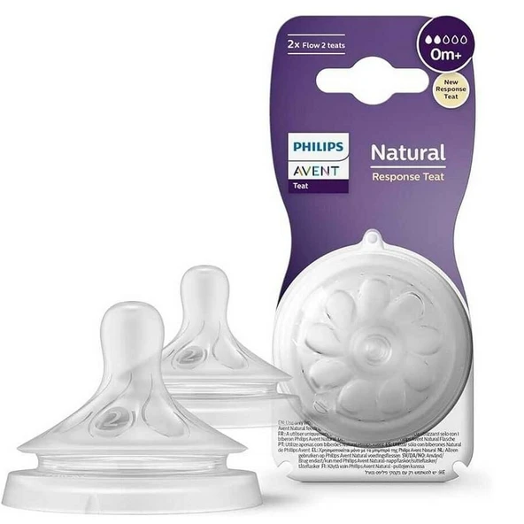 Avent Natural Response 2'li Biberon Emziği 2 Numara 0 Ay+ - 1