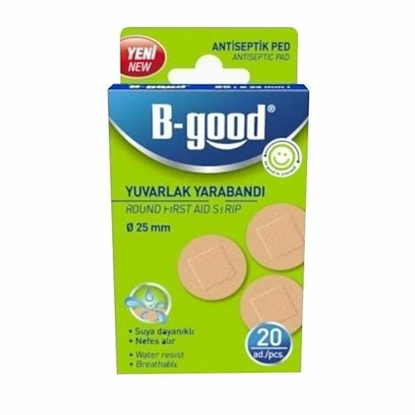 BGood Yuvarlak Yara Bandı 20 Adet ürün görseli