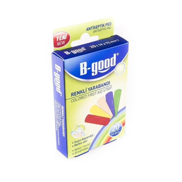 BGood Renkli Yara Bandı 20 Adet ürün görseli