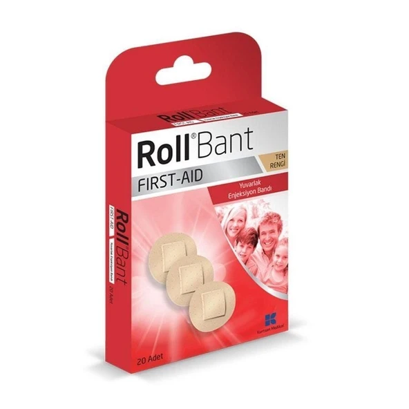 Roll Bant First Aid Yuvarlak Enjeksiyon Bantı 20 Adet ürün görseli