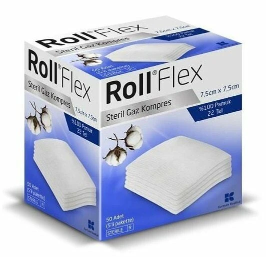 Roll Flex Gaz Kompres 7.5x7.5cm 50 Adet ürün görseli
