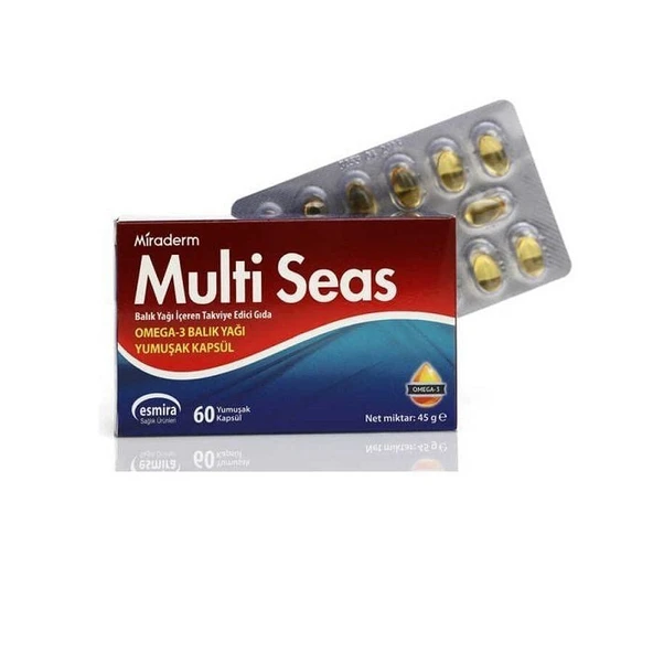 Miraderm Multi Seas Omega 3 Balık Yağı 60 Kapsül ürün görseli