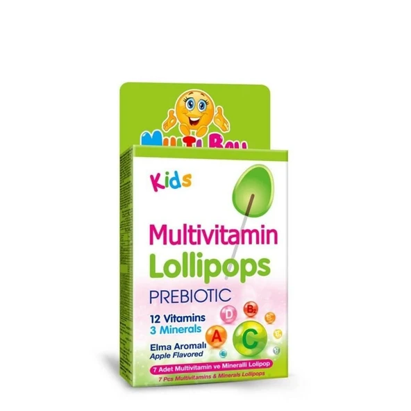 Multiball Kids Multivitamin ve Prebiyotik Lollipops 5 Adet ürün görseli