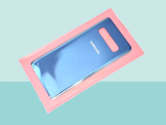 Tkgz - Samsung Galaxy S10 Arka Kapak Batarya Kapağı -  MAVİ ürün görseli 1