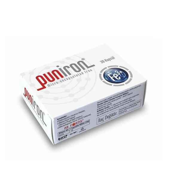 Puniron Mikroenkapsüle Demir 30 Kapsül ürün görseli