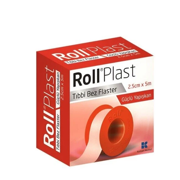 Roll Plast 2.5cm X 5m Bez Flaster Bant - 1