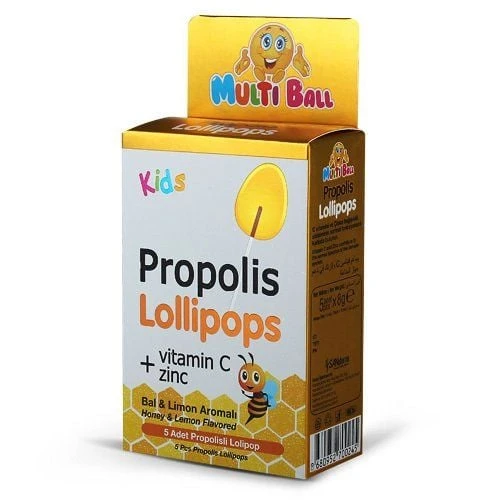 Multiball Kids Propolis + Vitamin C Lollipops 5 Adet ürün görseli