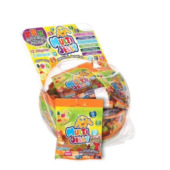 Multiball Multijelly Multivitaminli Jelibon 40lı Kavanoz ürün görseli