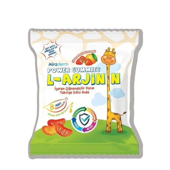 Miraderm Power Gummies L Arginin 64 Jel ürün görseli