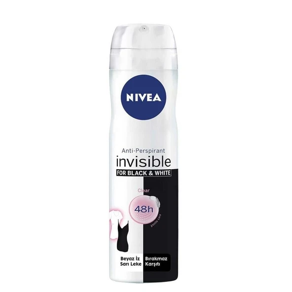 Nivea Black White Clear Invsb. Kadın Deodorant 150 Ml - 1