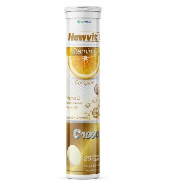 Newvit Vitamin C Complex 20 Efervesan Tablet ürün görseli