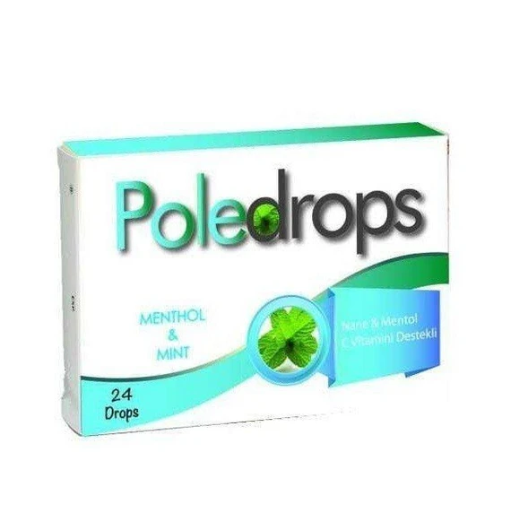 PoleDrops Menthol Mint - Nane Mentol C Vitamini Destekli 24 Drops Pastil ürün görseli