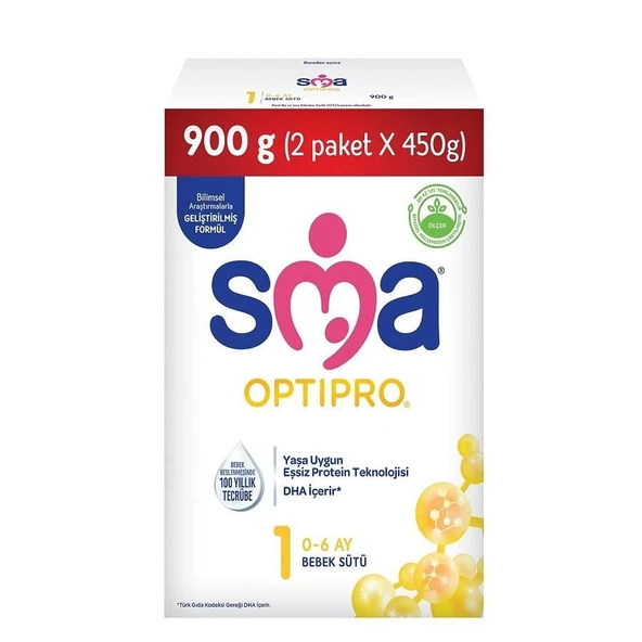 SMA OptiPro Bebek Sütü (1) 0-6 Ay 900gr - 1