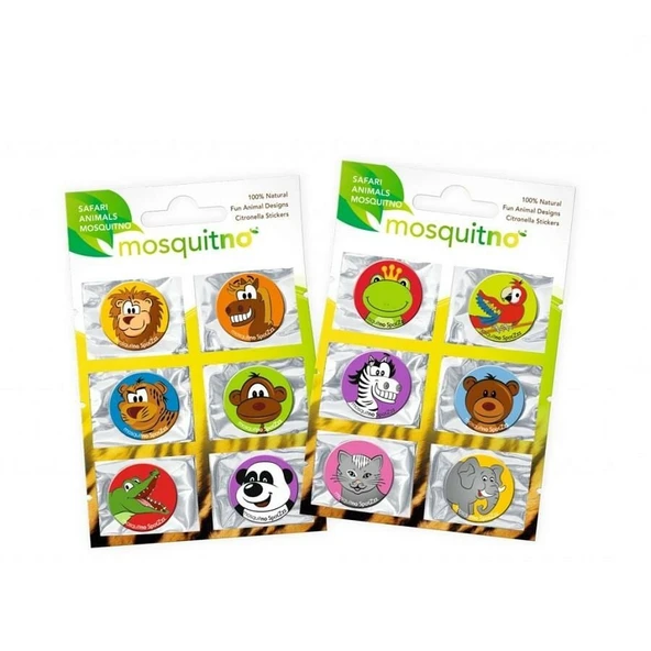 Mosquitno Safari Animals Citronella Stickers 6lı ürün görseli